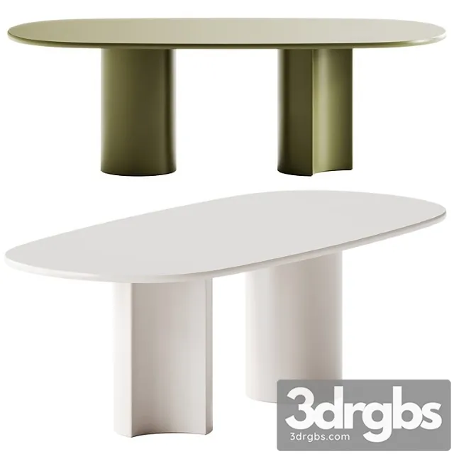 Zanotta BOL Oval table 3D Model Free