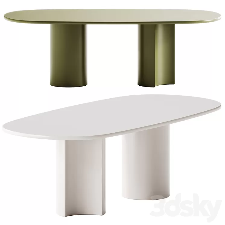 Zanotta BOL Oval table 3D Model Free