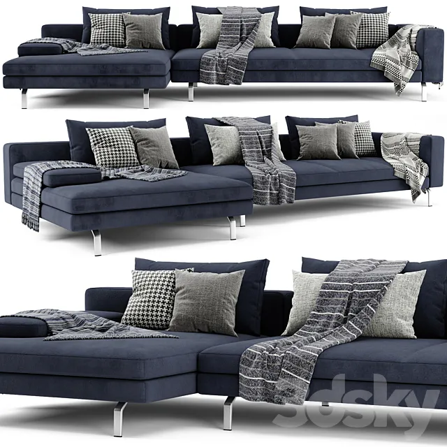 Zanotta Bruce Chaise Longue Sofa 3D Model