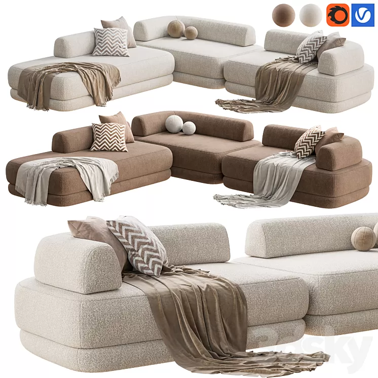 Zanotta Bumper Sofa 3D Model Free