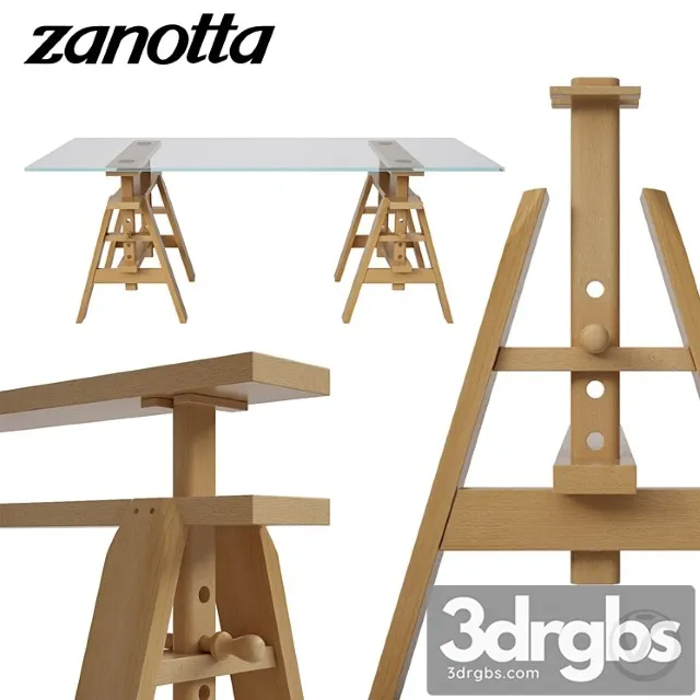 Zanotta leonardo table 2 3D Model Free