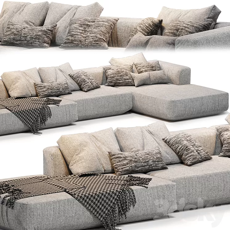 zanotta pianoalto gray 3D Model