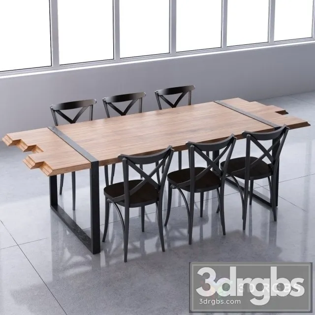 Zanotta Raw Ton NR 150 Set 3D Model Free