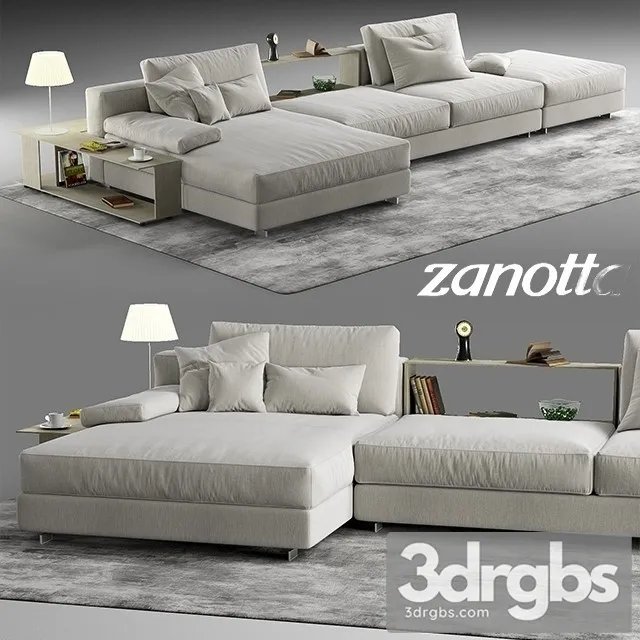 Zanotta Scott Sofa 01 3D Model Free