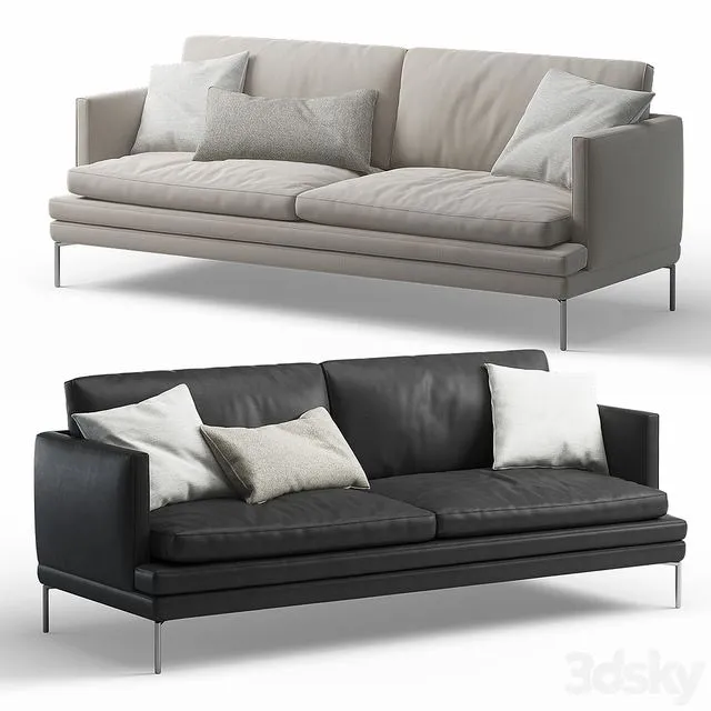 Zanotta William 2-seater sofa 3D Model