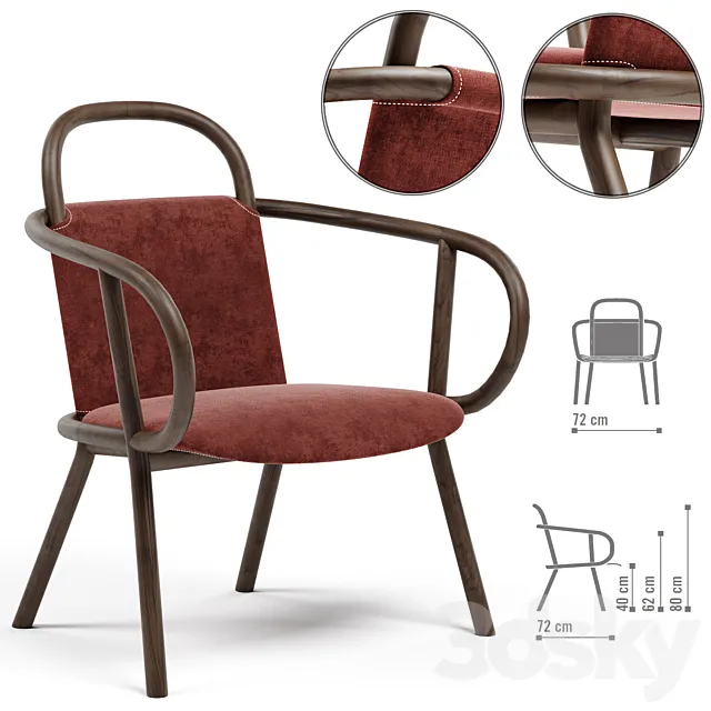 Zantilam Lounge Armchair by Very Wood 3D Model