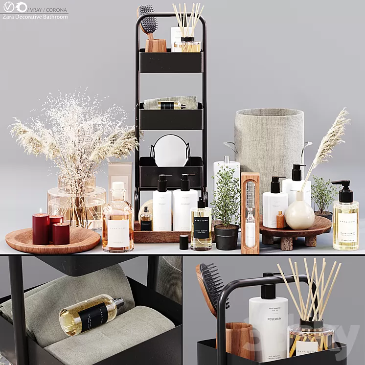 Zara Bathroom Decorative 3D Model