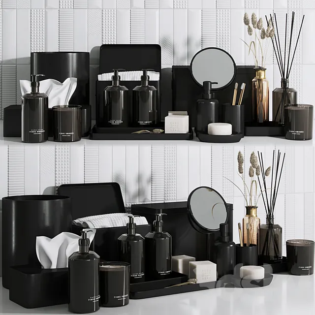 Zara home bathroom set 3D Model
