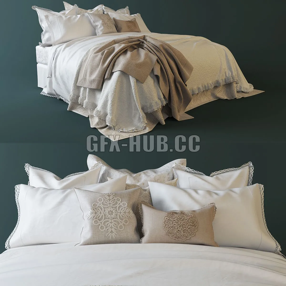 Zara Home Bed 3D Model