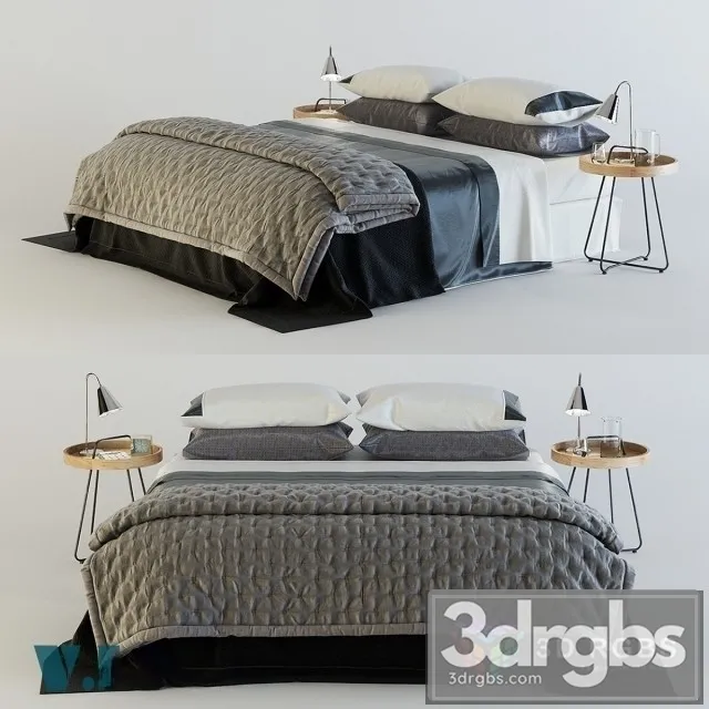 Zara Home Bed 4 3D Model Free
