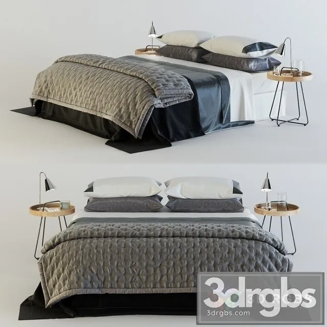 Zara Home Bed Set 3D Model Free