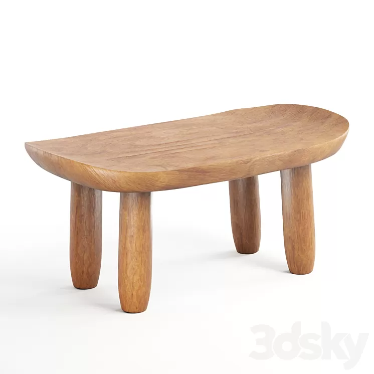 Zara Home Bowed Low Stool 3D Model