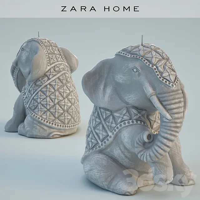 Zara home candle Seated Elephant 3DModel