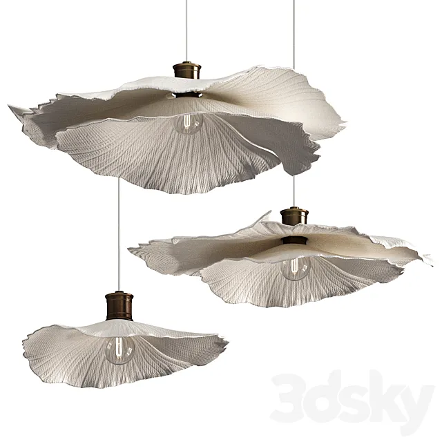 Zara Home ceiling Lamp in three sizes 3D Model