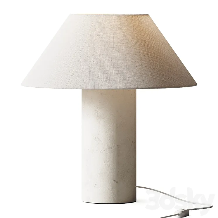 Zara Home Ceramic Base Table Lamp 3D Model Free