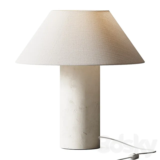 Zara Home Ceramic Base Table Lamp 3D Model