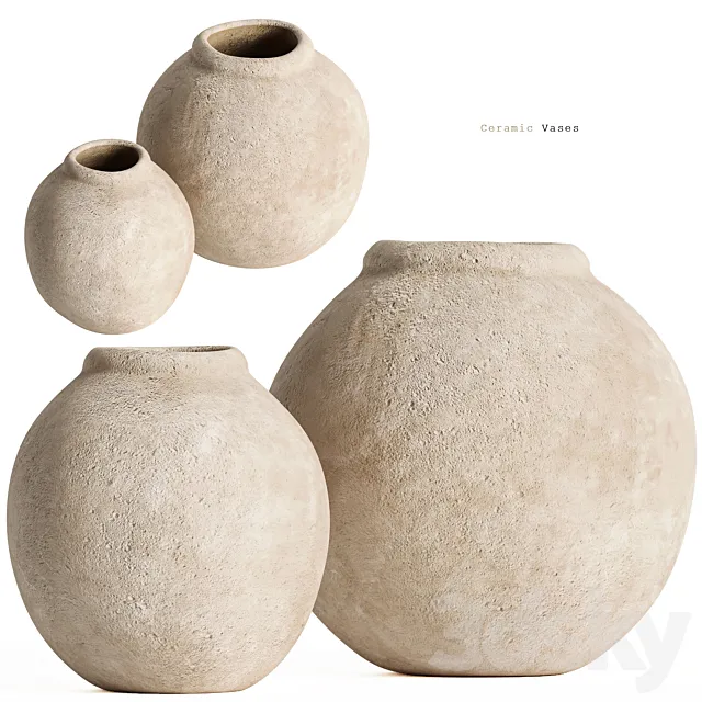 Zara Home - Ceramic Vases 3D Model