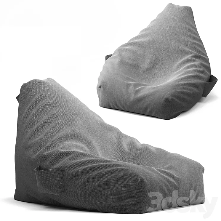 ZARA HOME COTTON POUF 2 3D Model Free