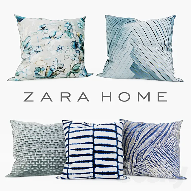 Zara Home – Decorative Pillows set 10 3DModel