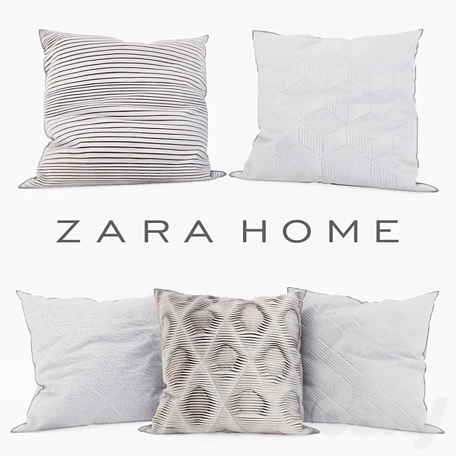 Zara Home - Decorative Pillows set 11 3D Model