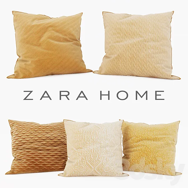 Zara Home - Decorative Pillows set 12 3DModel