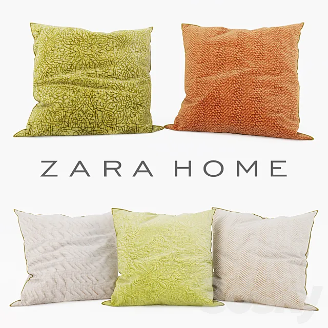 Zara Home – Decorative Pillows set 13 3D Model