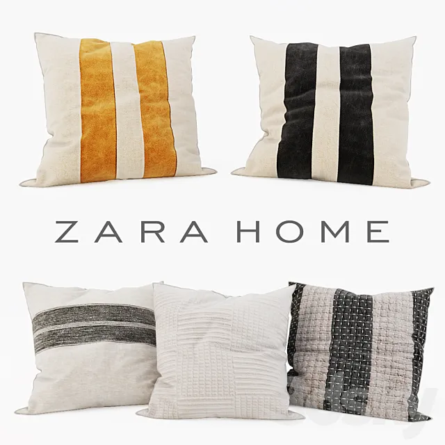 Zara Home – Decorative Pillows set 14 3D Model