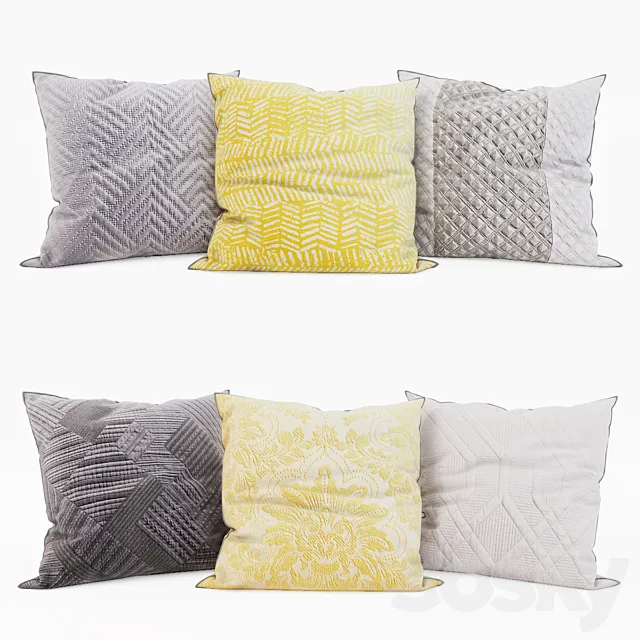 Zara Home - Decorative Pillows set 20 3D Model