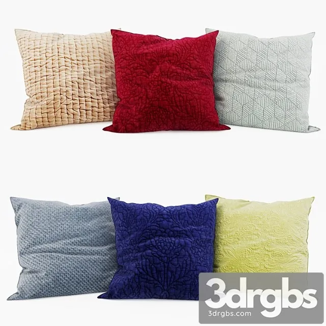 Zara Home Decorative Pillows Set 22 3D Model Free