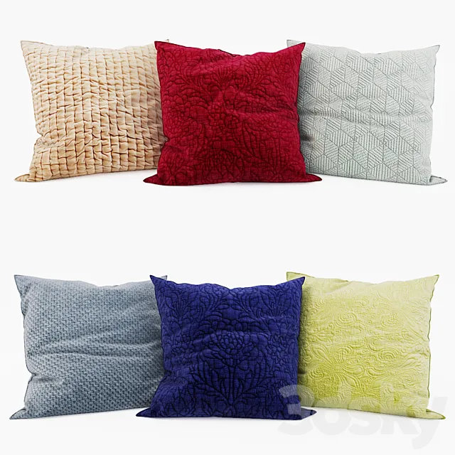 Zara Home - Decorative Pillows set 22 3DModel