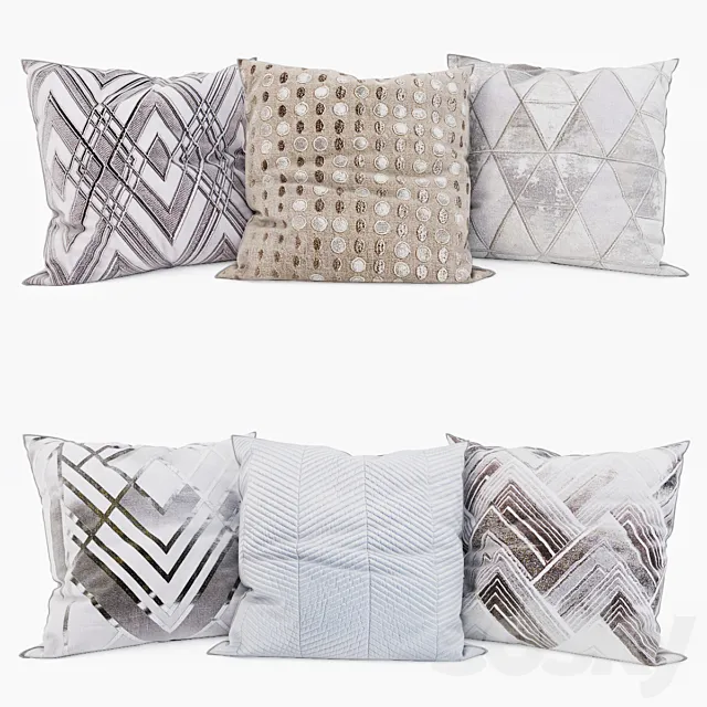 Zara Home - Decorative Pillows set 23 3DModel