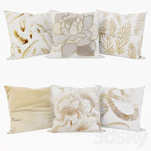 Zara Home – Decorative Pillows set 25 3D Model