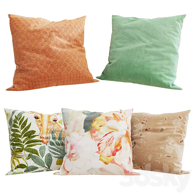 Zara Home - Decorative Pillows set 61 3DModel