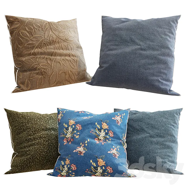 Zara Home - Decorative Pillows set 68 3DModel
