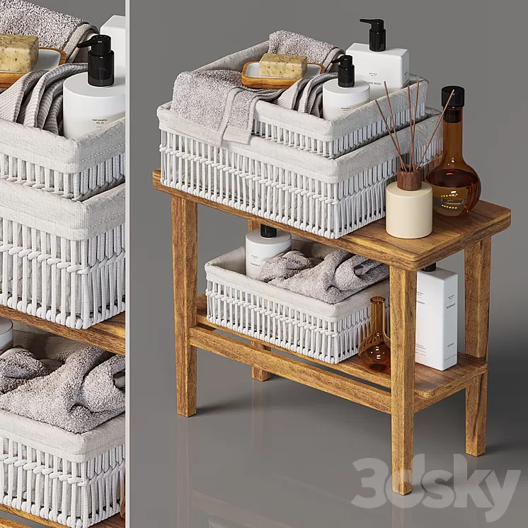 ZARA HOME Decorative set with baskets 3D Model