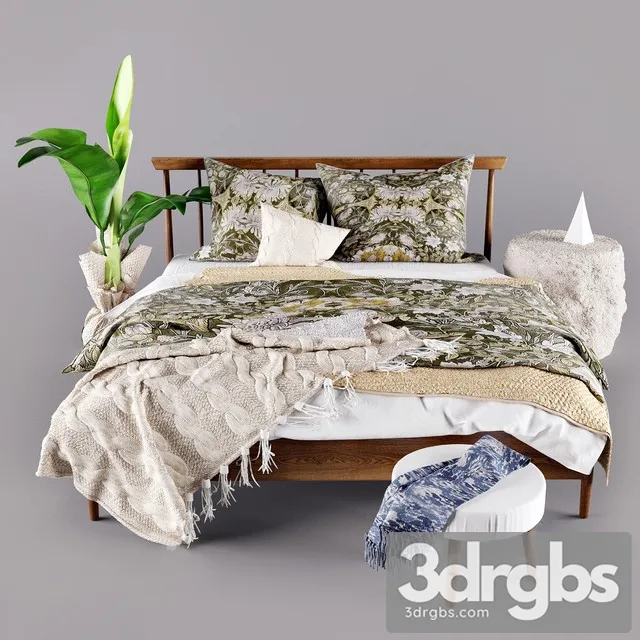 Zara Home Fall Bed 3D Model Free