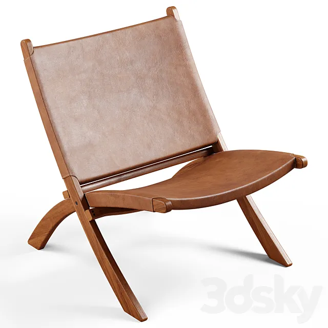 Zara Home - Leather folding chair 3D Model