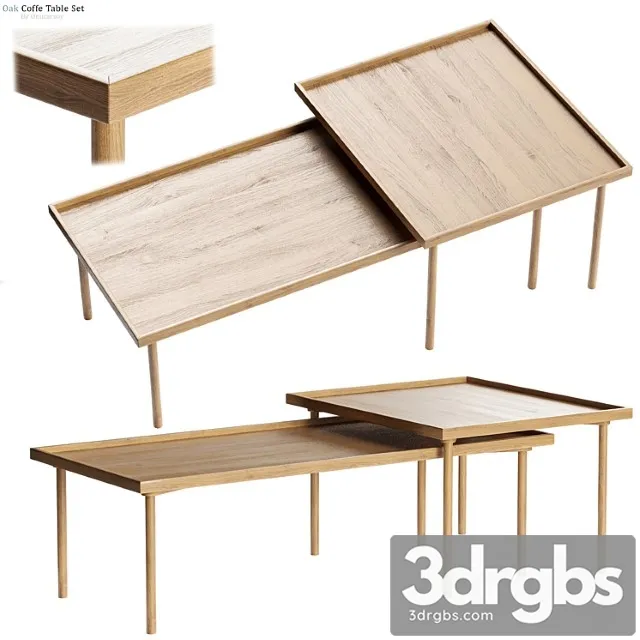 Zara home - oak coffee table decoration set