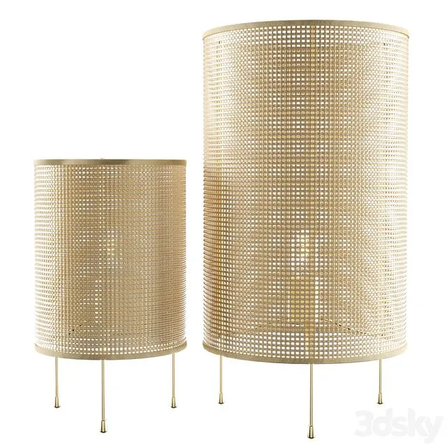 Zara Home Rattan Lamp 3D Model