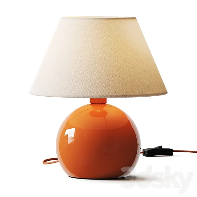 Zara Home Terracotta Colored Table Lamp 3D Model