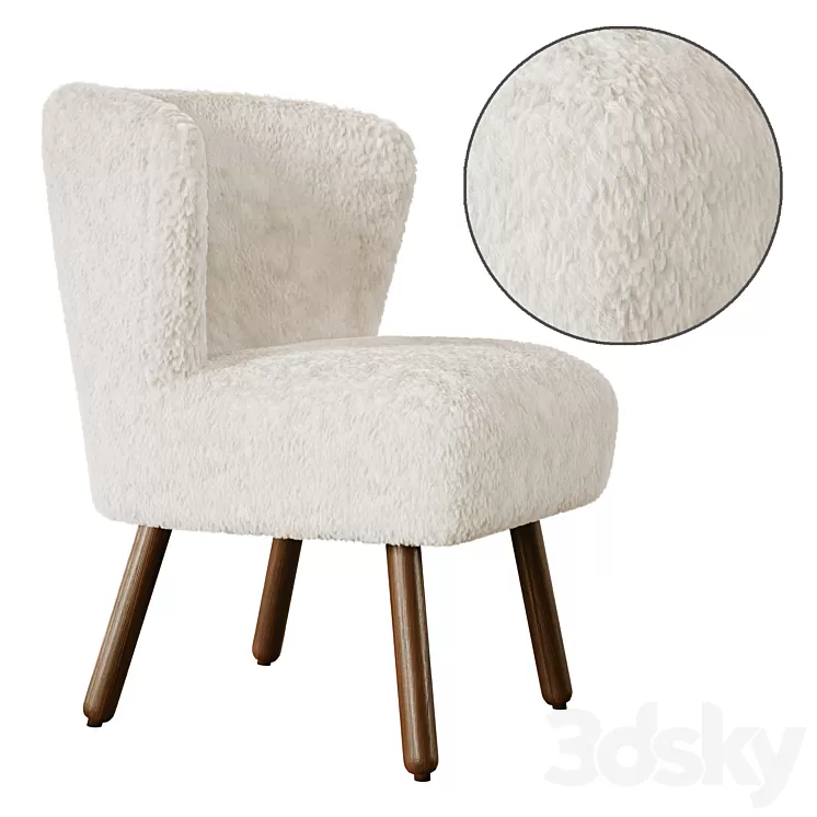 ZARA HOME TERRYCLOTH ARMCHAIR 3D Model Free