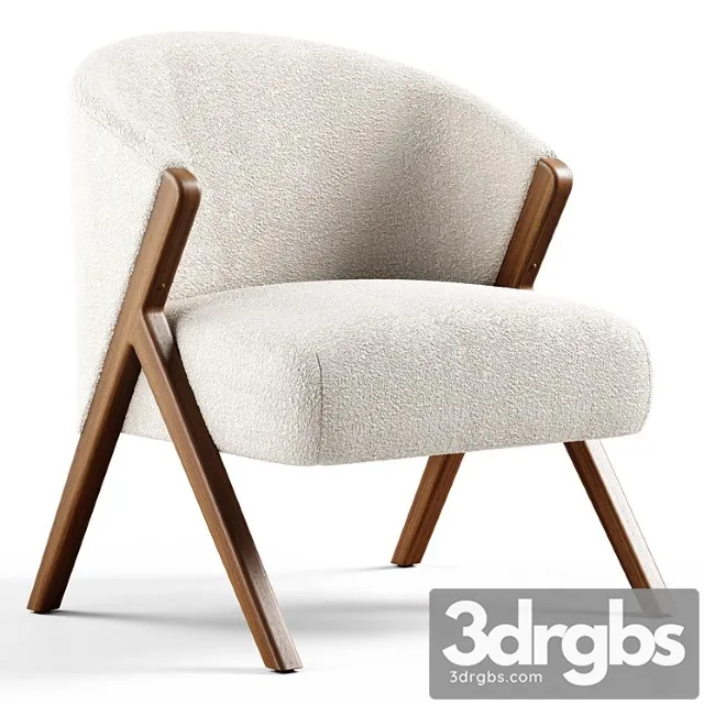 Zara Home The Armchair Upholstered in Boucle Fabric 3D Model Free