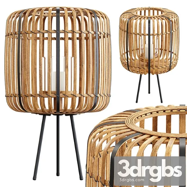 Zara Home The Bamboo Decorative Candle Lamp 3D Model Free