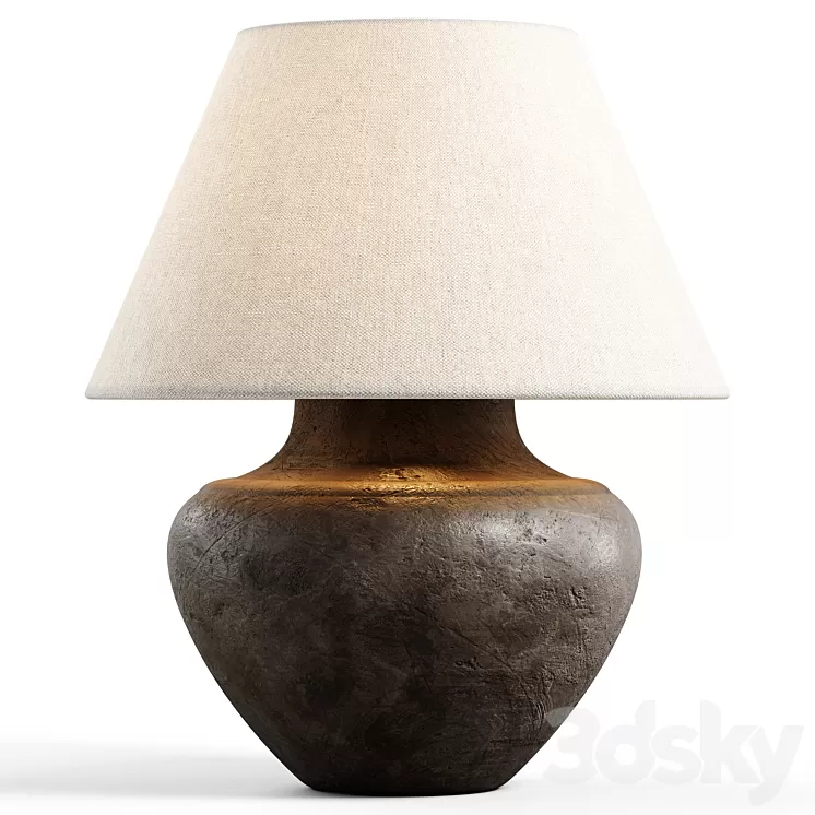 Zara Home - The black ceramic base lamp 3D Model Free