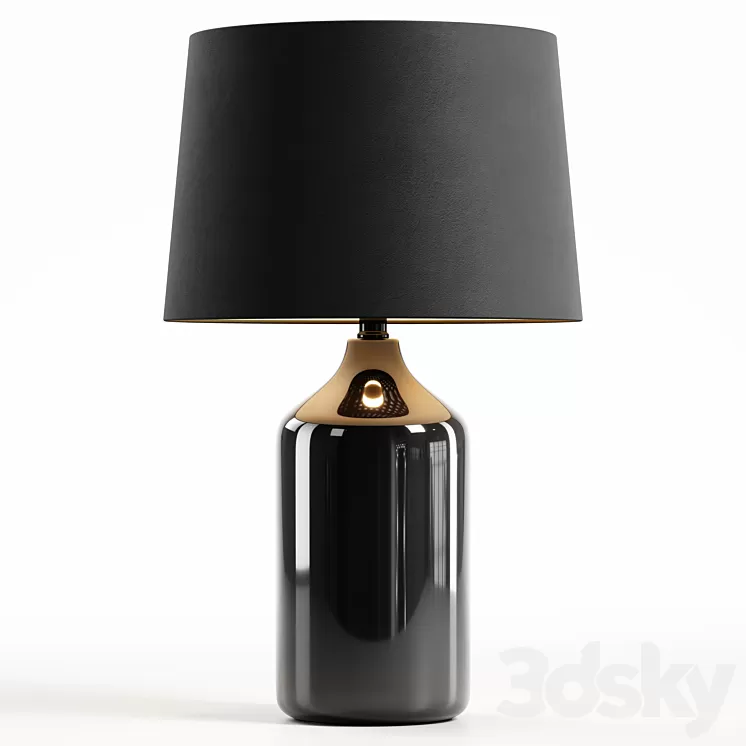 Zara Home - The black ceramic base lamp 3D Model Free