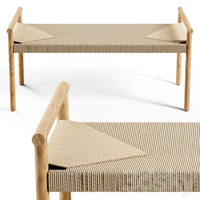 Zara Home - The braided bench - Large 3D Model