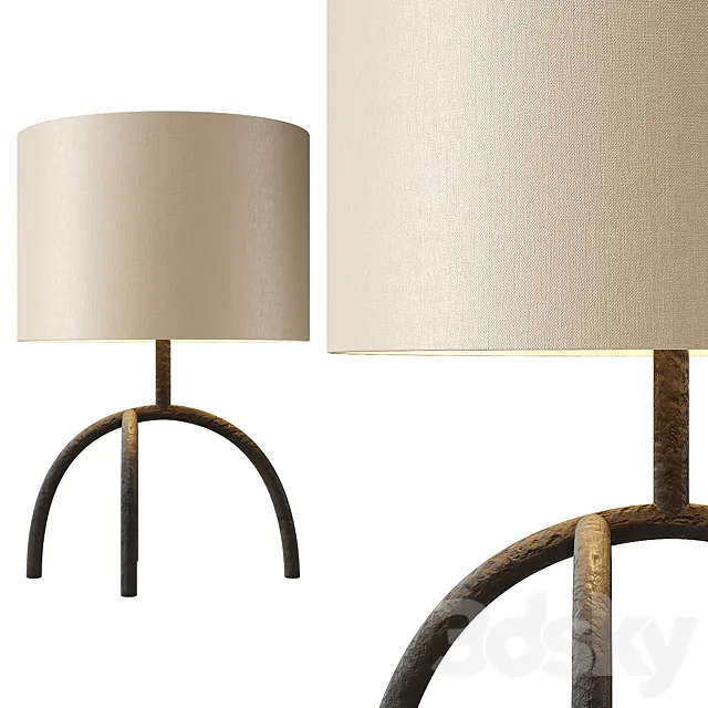 Zara Home - The lamp with velvet shade 3DModel