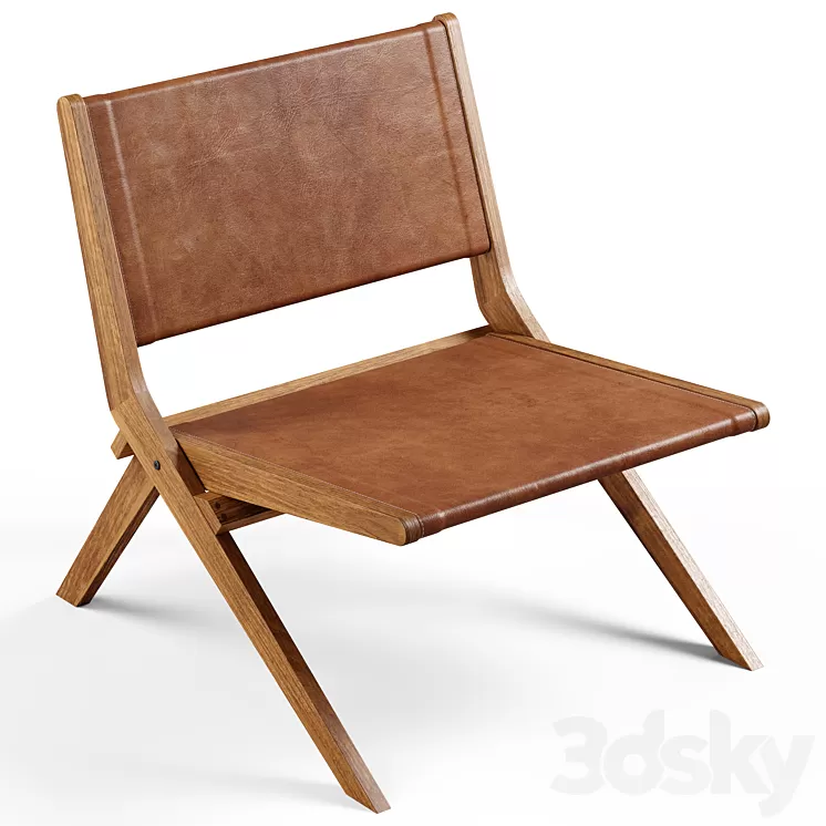Zara Home - The leather folding chair 3D Model