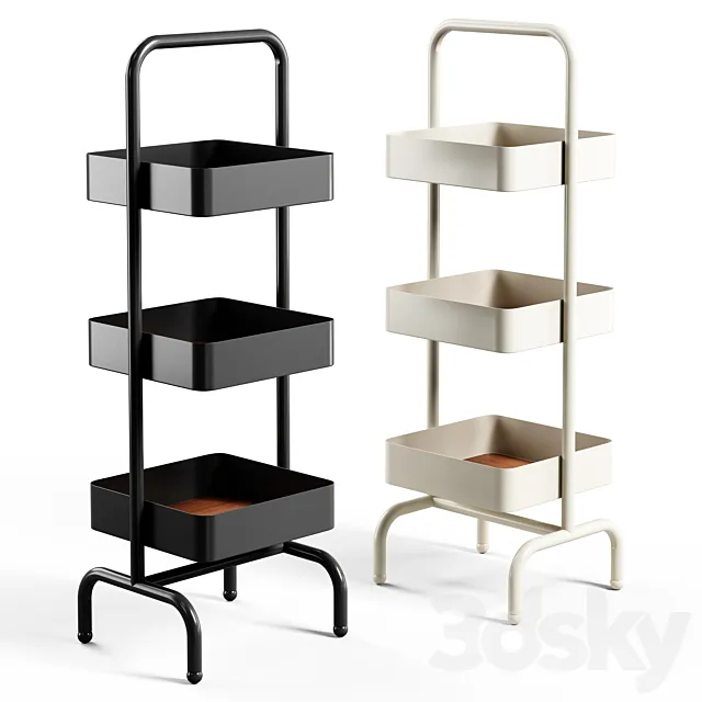 Zara Home - The metal and wood shelf 3D Model