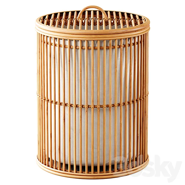 Zara Home - The openwork rattan basket 3D Model